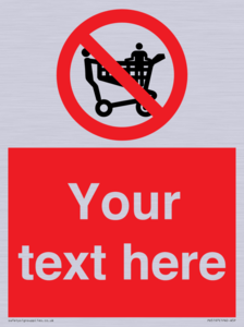 Custom No Climbing on Trolley Sign